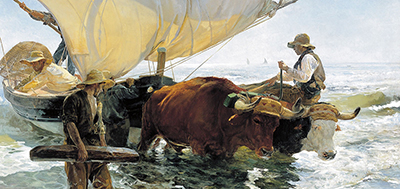 The Return from Fishing (El Regreso de la Pesca Remolcando el Barco) Joaquin Sorolla
